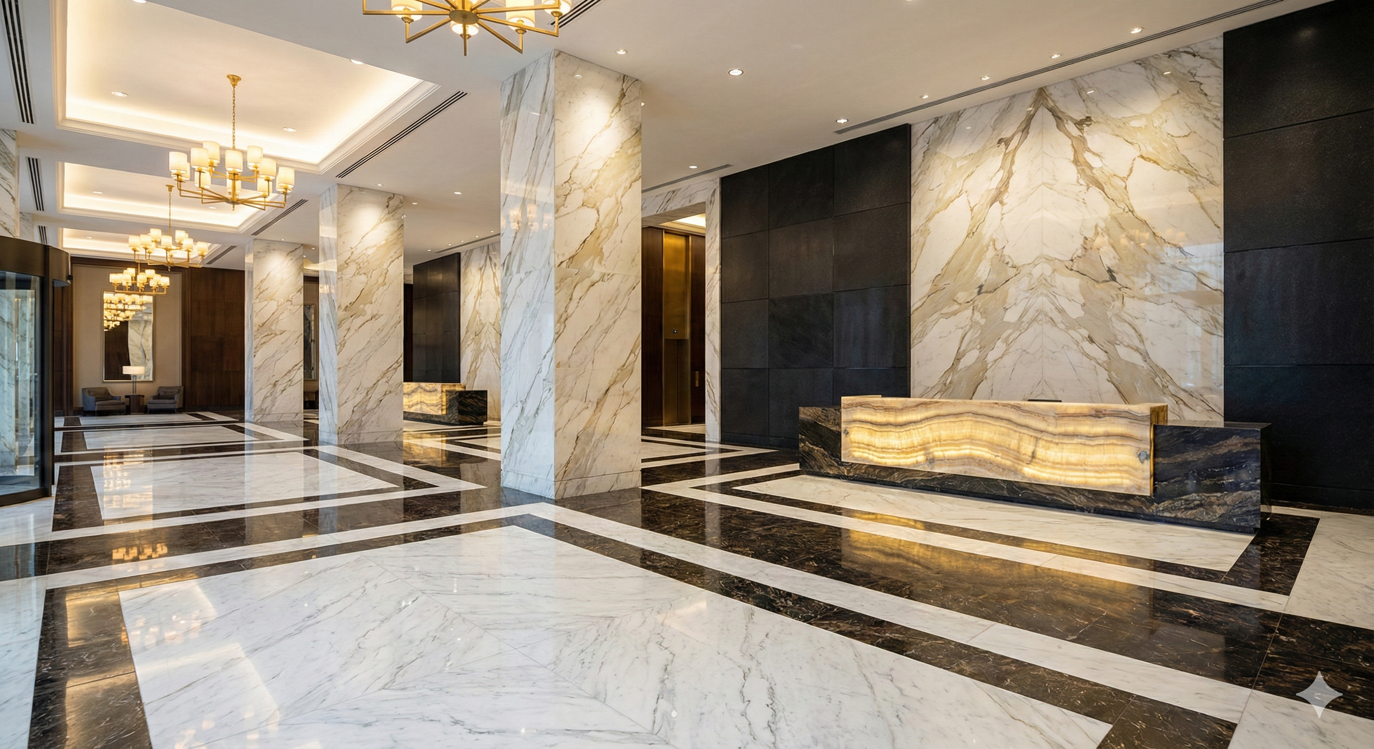 The Grand Palace Hotel - Black Galaxy Granite Project